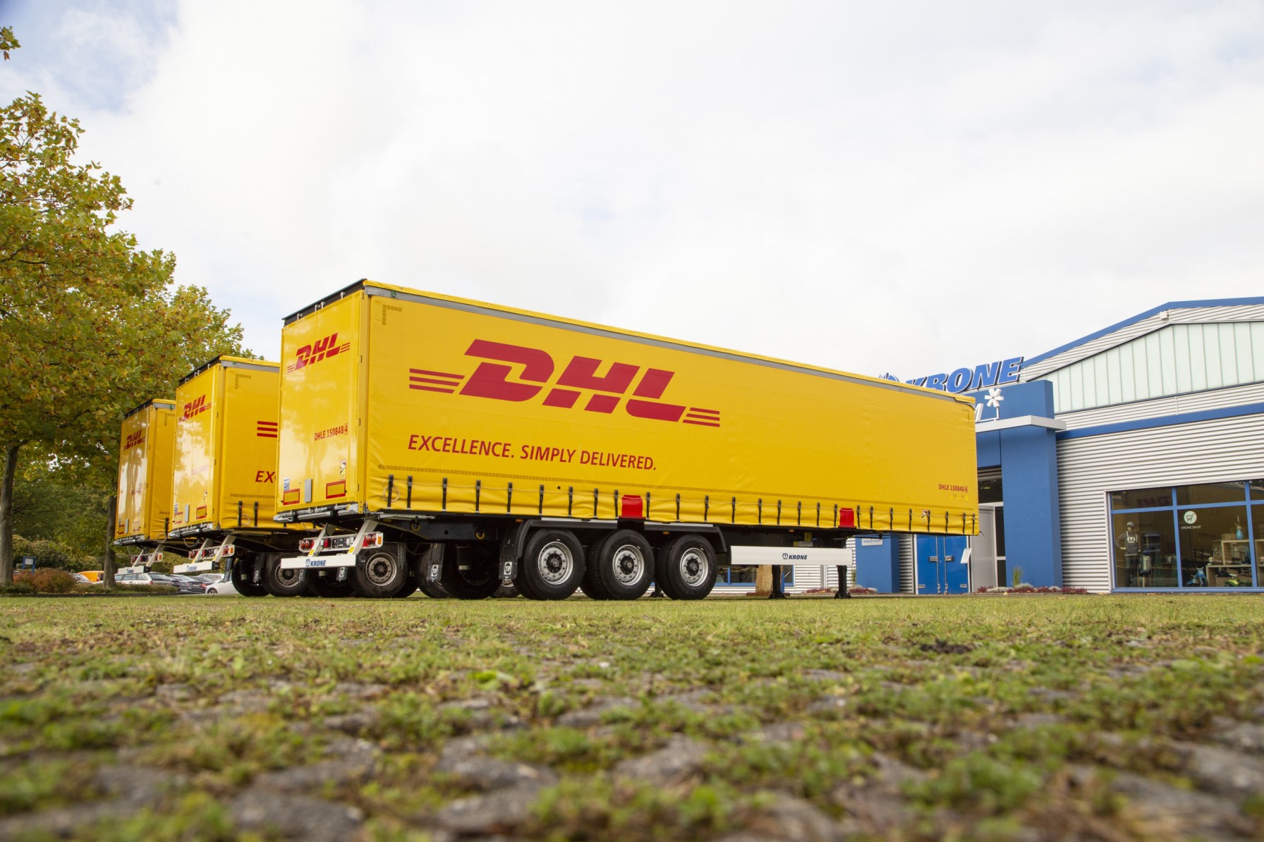 DHL trucks